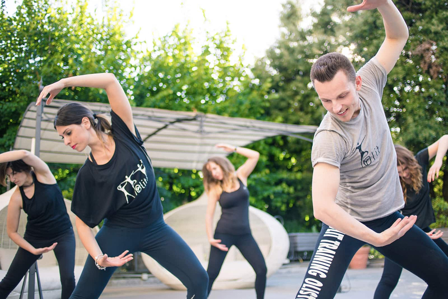 Lezione di fitness all'Ambasciatori Place Hotel Fiuggi